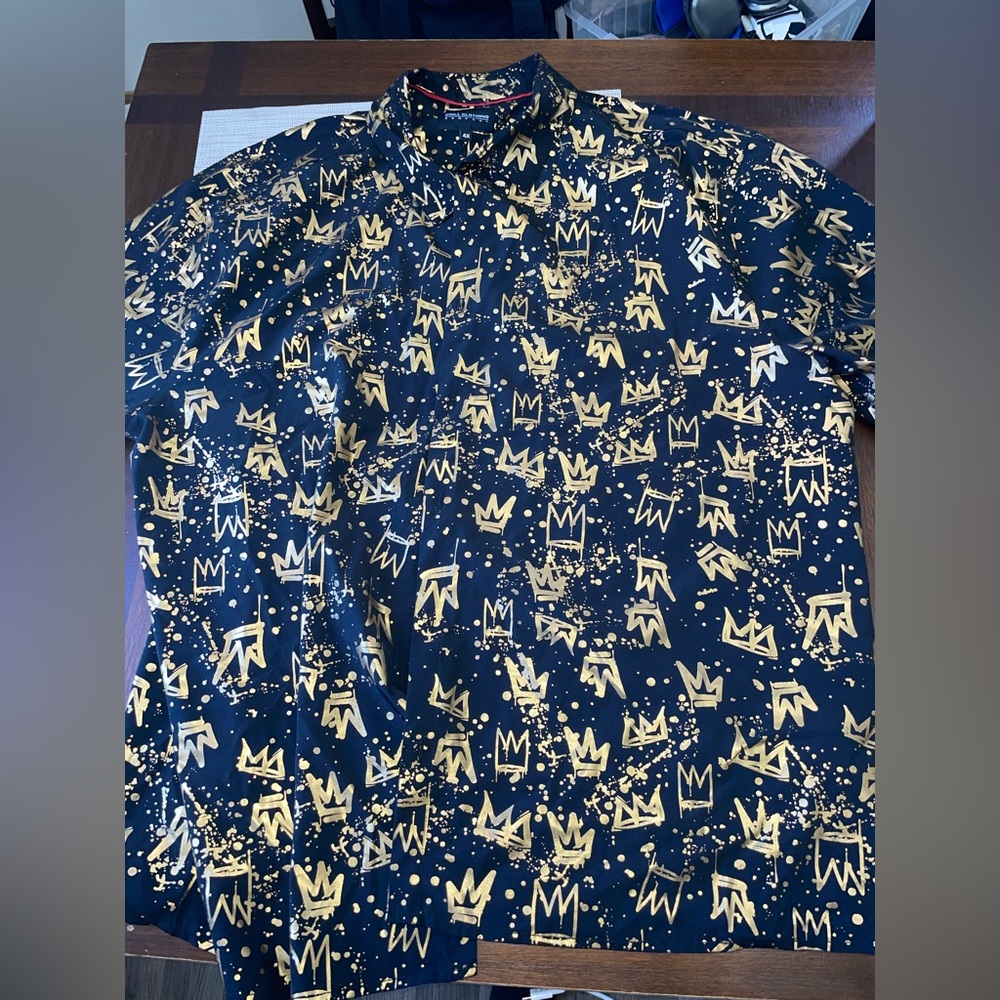 Drill Clothing Company Crown Print Button Up 4X